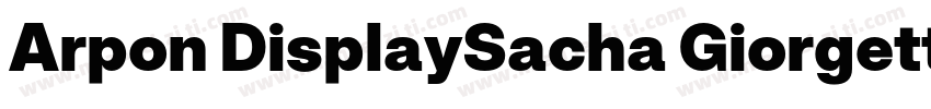 Arpon DisplaySacha Giorgetti字体转换